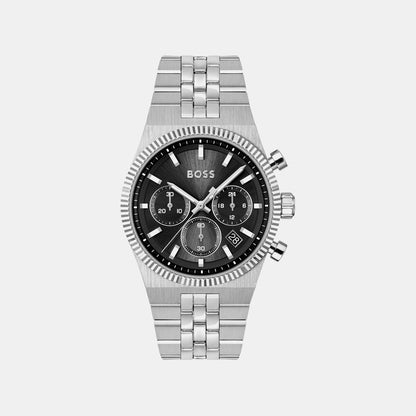 Boss Candor Men Quartz Black Dial Chronograph Stainless Steel Watch 1514307