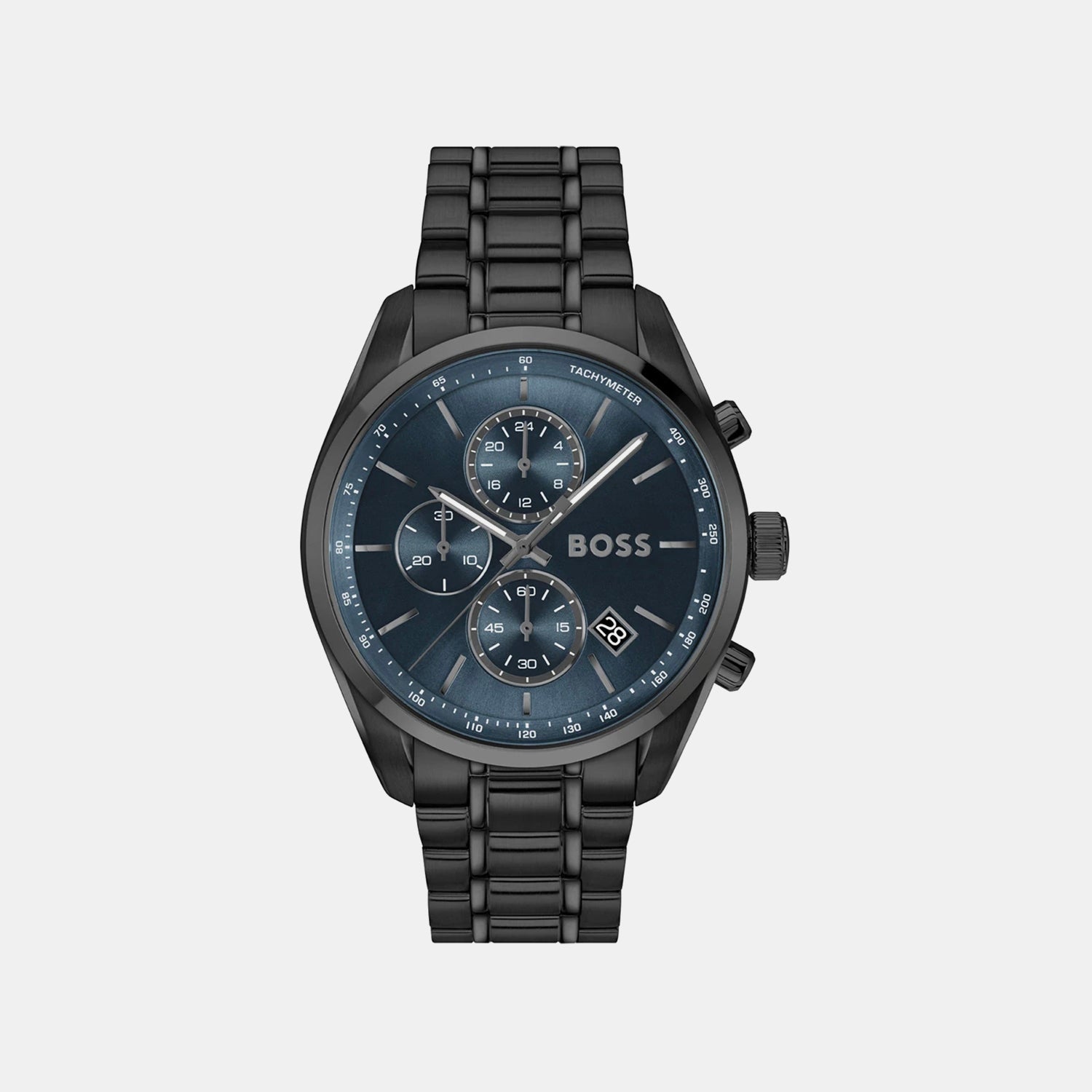 Boss Grand Prix Men Quartz Blue Dial Chronograph Stainless Steel Watch 1514314