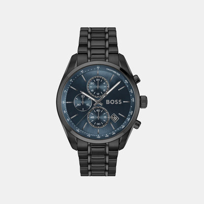 Boss Grand Prix Men Quartz Blue Dial Chronograph Stainless Steel Watch 1514314