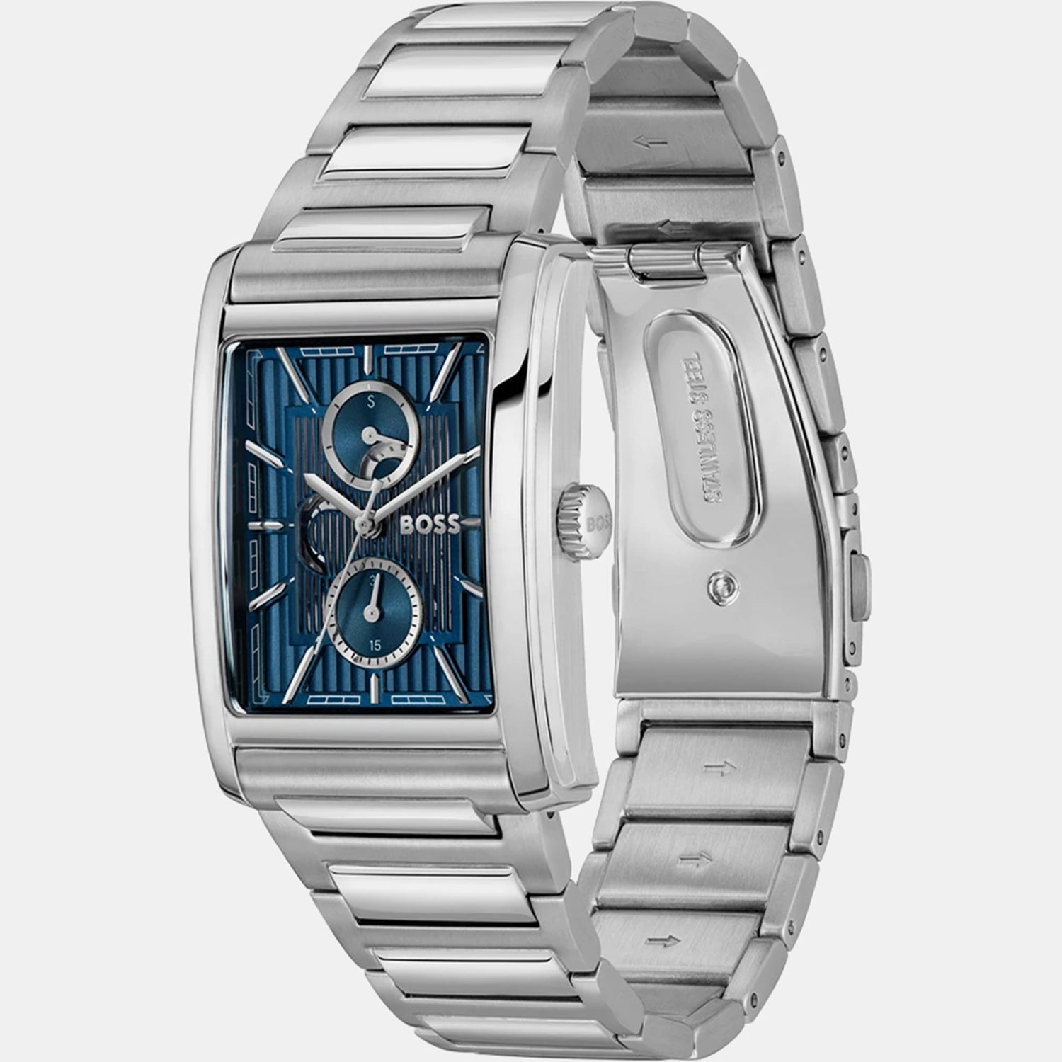 Boss Principle Dress Men Quartz Blue Dial Multi-Function Stainless Steel Watch 1514318