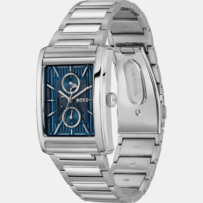 Boss Principle Dress Men Quartz Blue Dial Multi-Function Stainless Steel Watch 1514318