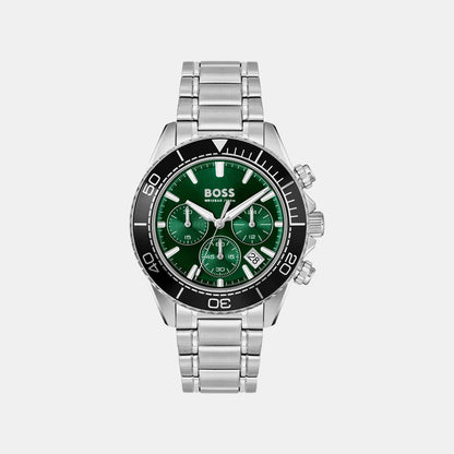 Boss Sealiner Men Quartz Green Dial Chronograph Stainless Steel Watch 1514321