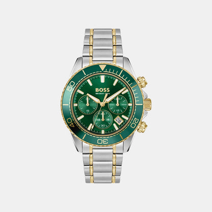 Boss Sealiner Men Quartz Green Dial Chronograph Stainless Steel Watch 1514325