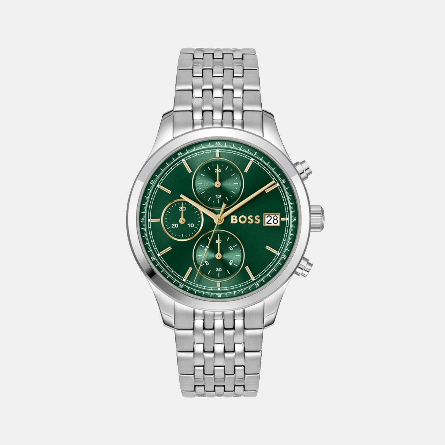 Boss Stratus Men Quartz Green Dial Analog Stainless Steel Watch 1514330