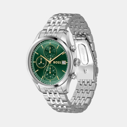 Boss Stratus Men Quartz Green Dial Analog Stainless Steel Watch 1514330