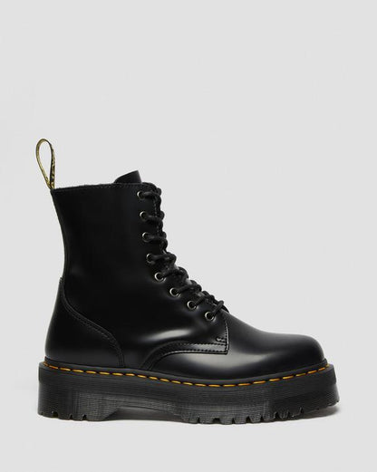 Dr Martens Jadon Boot Smooth Leather Platforms - Black