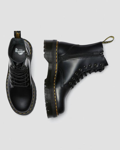 Dr Martens Jadon Boot Smooth Leather Platforms - Black