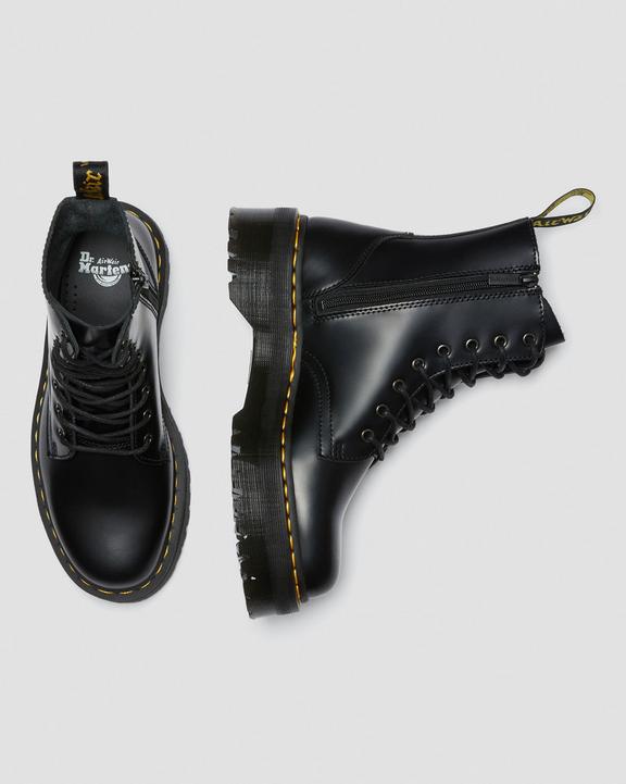 Dr Martens Jadon Boot Smooth Leather Platforms - Black