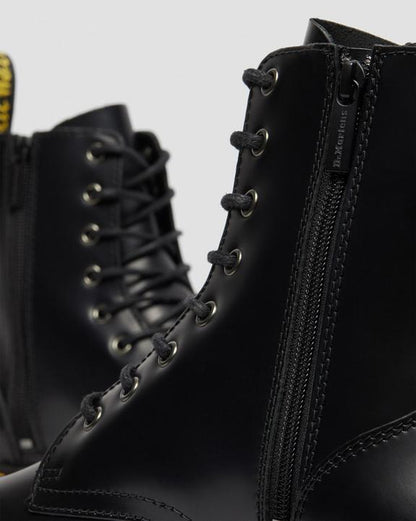 Dr Martens Jadon Boot Smooth Leather Platforms - Black