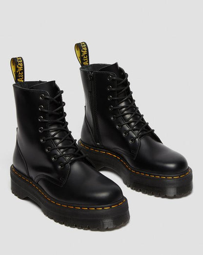 Dr Martens Jadon Boot Smooth Leather Platforms - Black