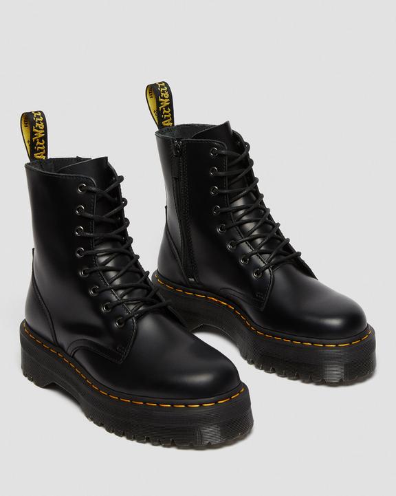 Dr Martens Jadon Boot Smooth Leather Platforms - Black
