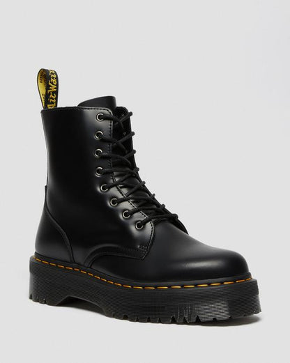 Dr Martens Jadon Boot Smooth Leather Platforms - Black
