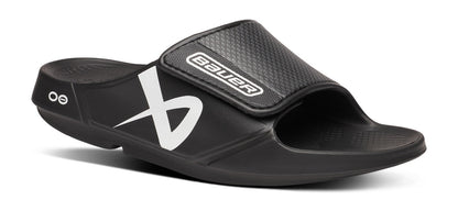 Oofos Men's Limited Sport Flex Slide Bauer Black