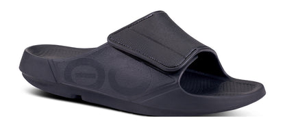 Oofos Women's Sport Flex Slide Matte Black