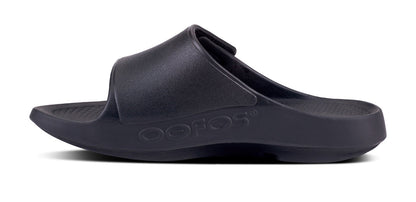 Oofos Women's Sport Flex Slide Matte Black