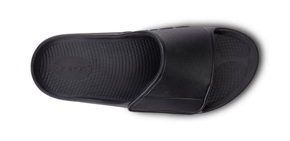 Oofos Women's Sport Flex Slide Matte Black