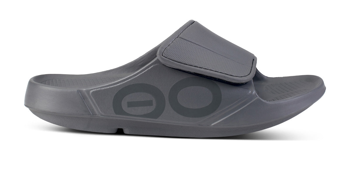 Oofos Men's Sport Flex Slide Slate