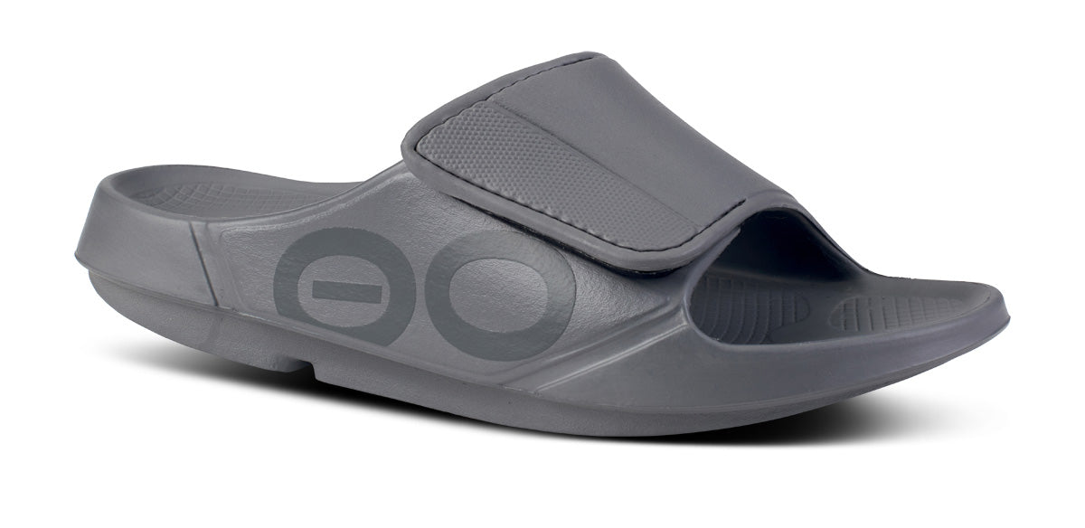 Oofos Men's Sport Flex Slide Slate
