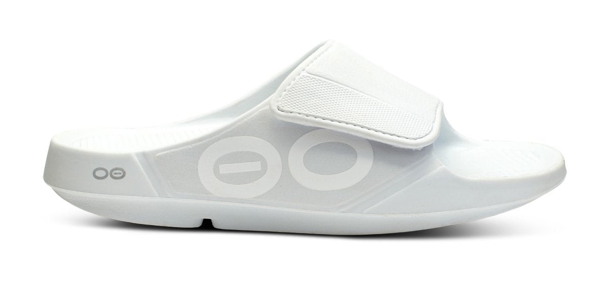 Oofos Women's Sport Flex Slide White
