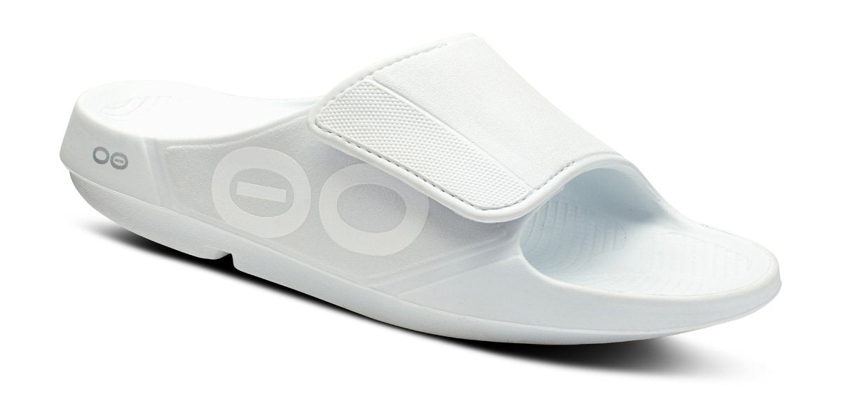 Oofos Women's Sport Flex Slide White