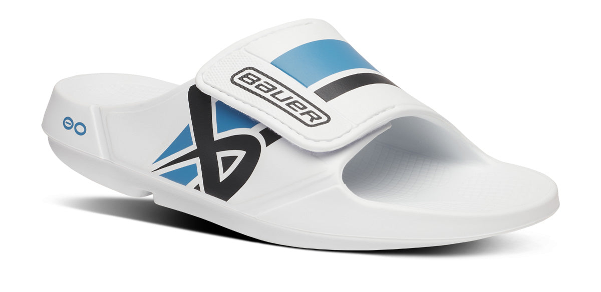 Oofos Women's Limited Sport Flex Slide Bauer White
