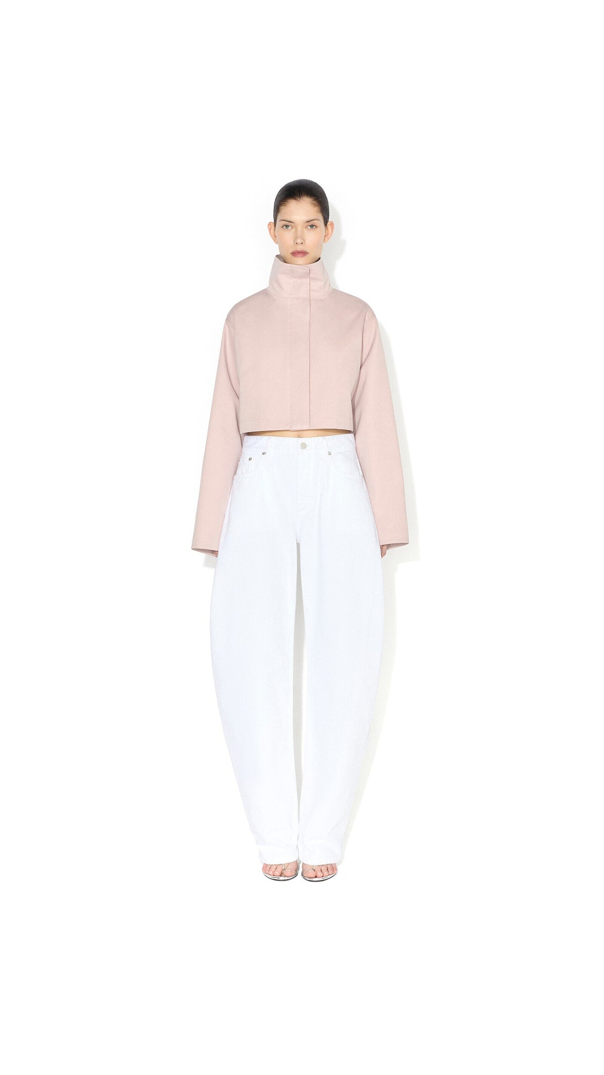 Alaïa Silk Cotton Cropped Jacket