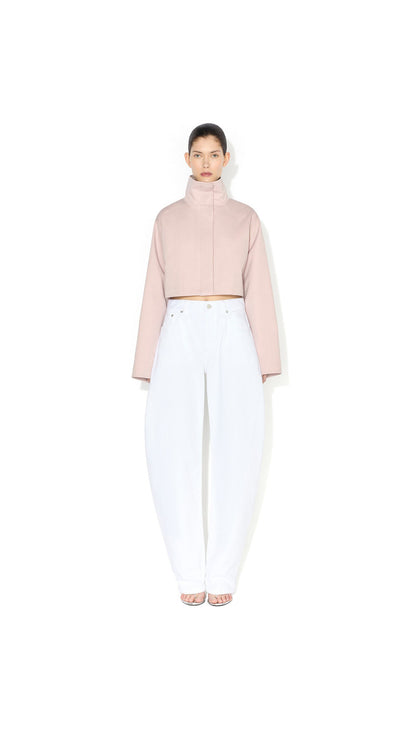 Alaïa Silk Cotton Cropped Jacket