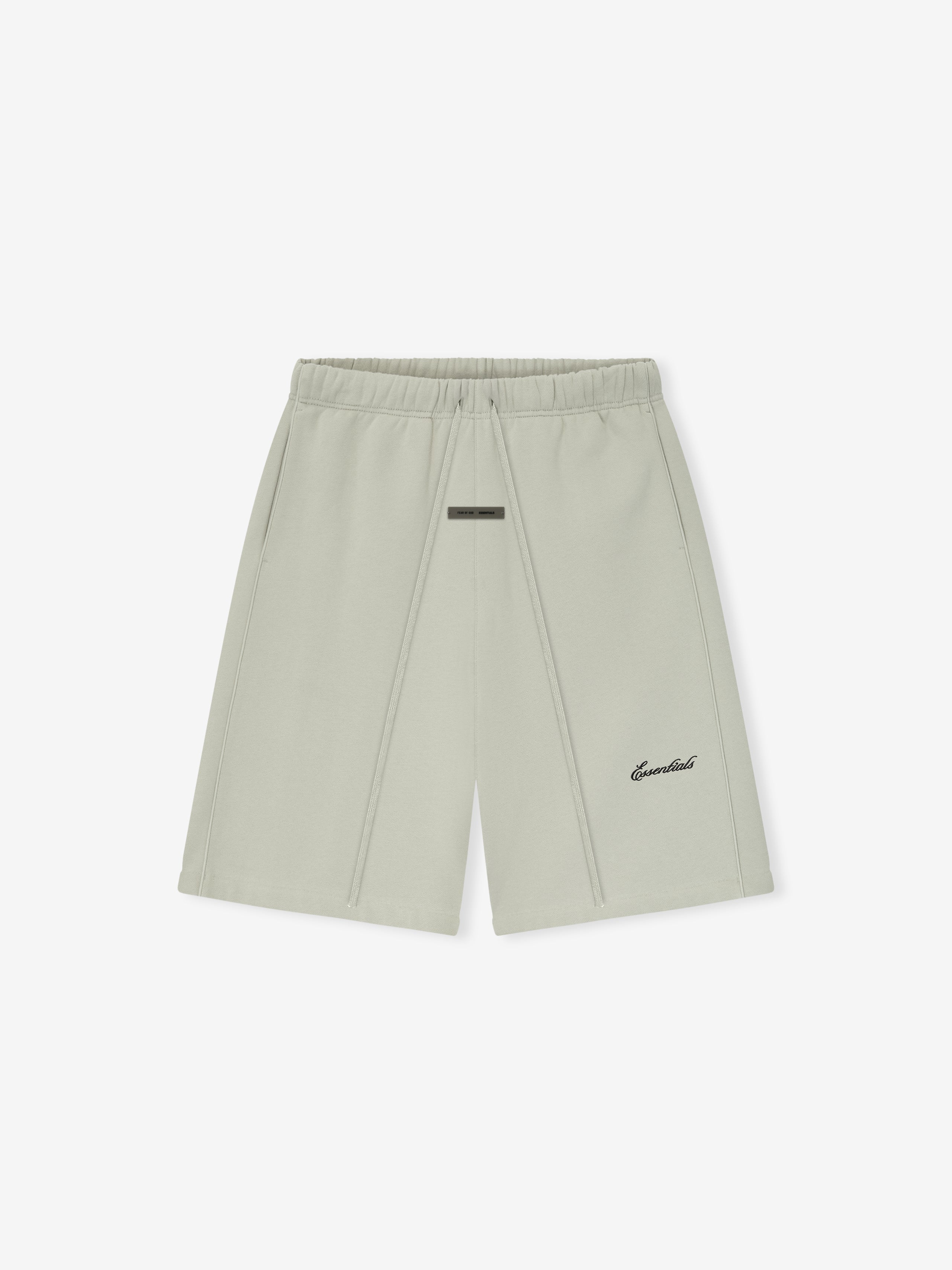 Essentials Relaxed Fleece Sweatshort With Piping Abbey Stone/ Abbey Stone