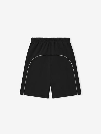 Essentials Suede Fleece Signature Relaxed Sweatshort Vintage Black