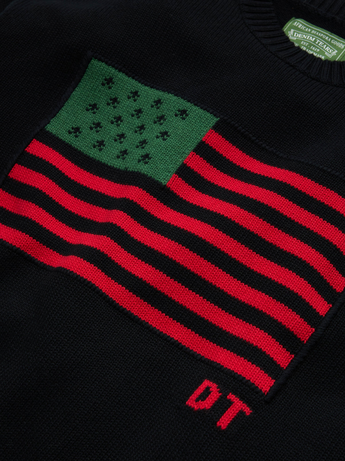 Denim Tears Pan-African American Sweater Black