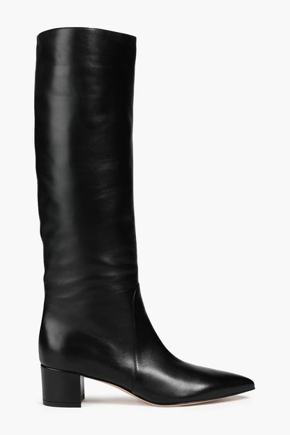 Gianvito Rossi Leather Knee Boots Black Women's