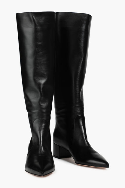 Gianvito Rossi Leather Knee Boots Black Women's