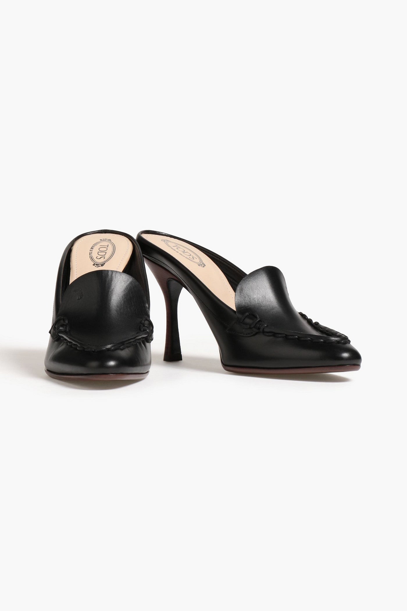 Tod's Leather Mules Black Women's