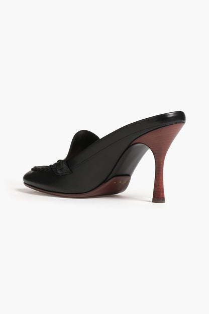 Tod's Leather Mules Black Women's