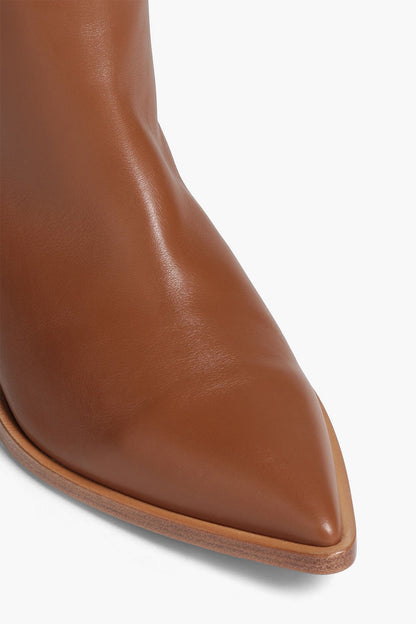 Gianvito Rossi Leather Thigh Boots Light Brown Women's