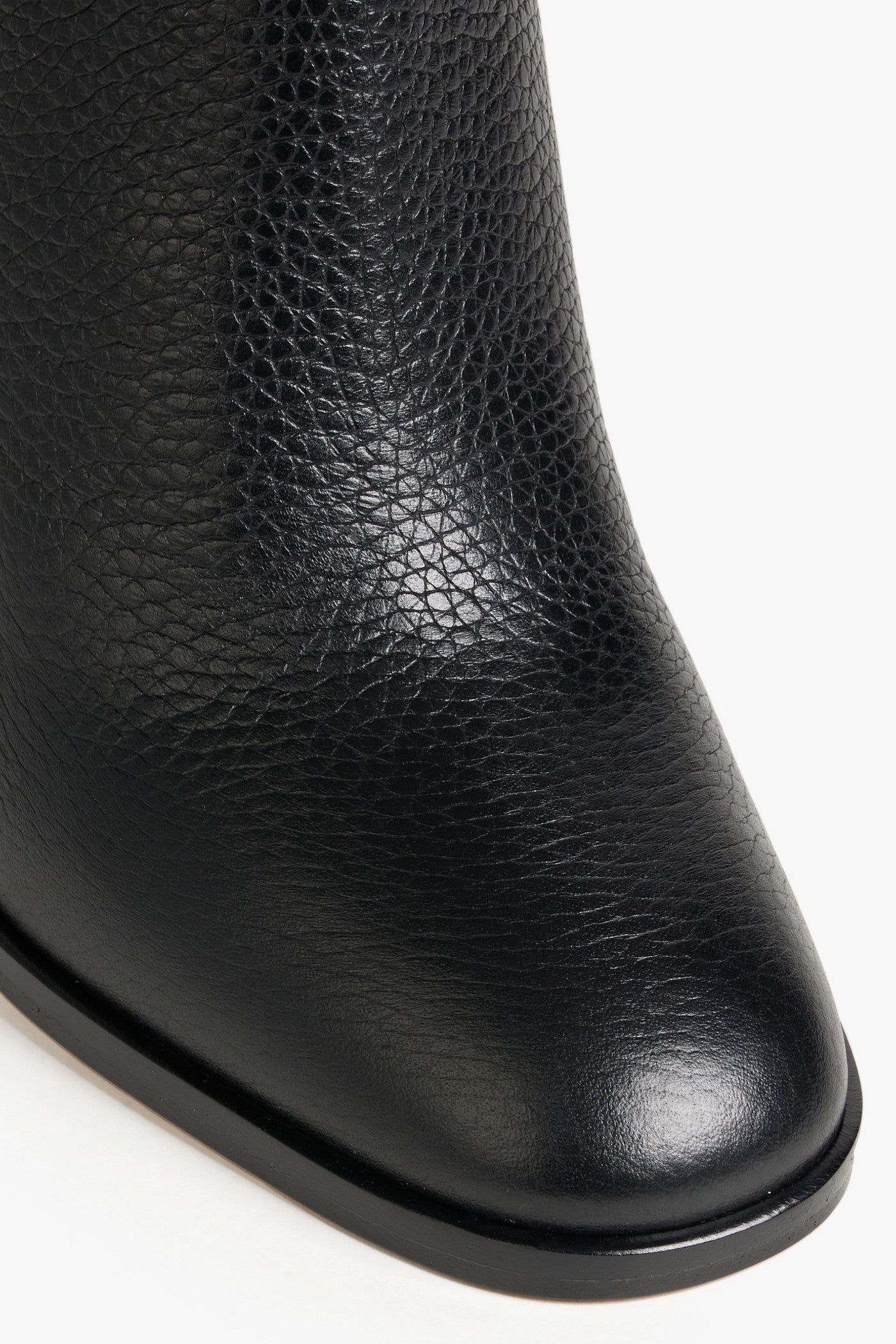 Valentino Garavani Rockstud Pebbled-Leather Ankle Boots Black Women's