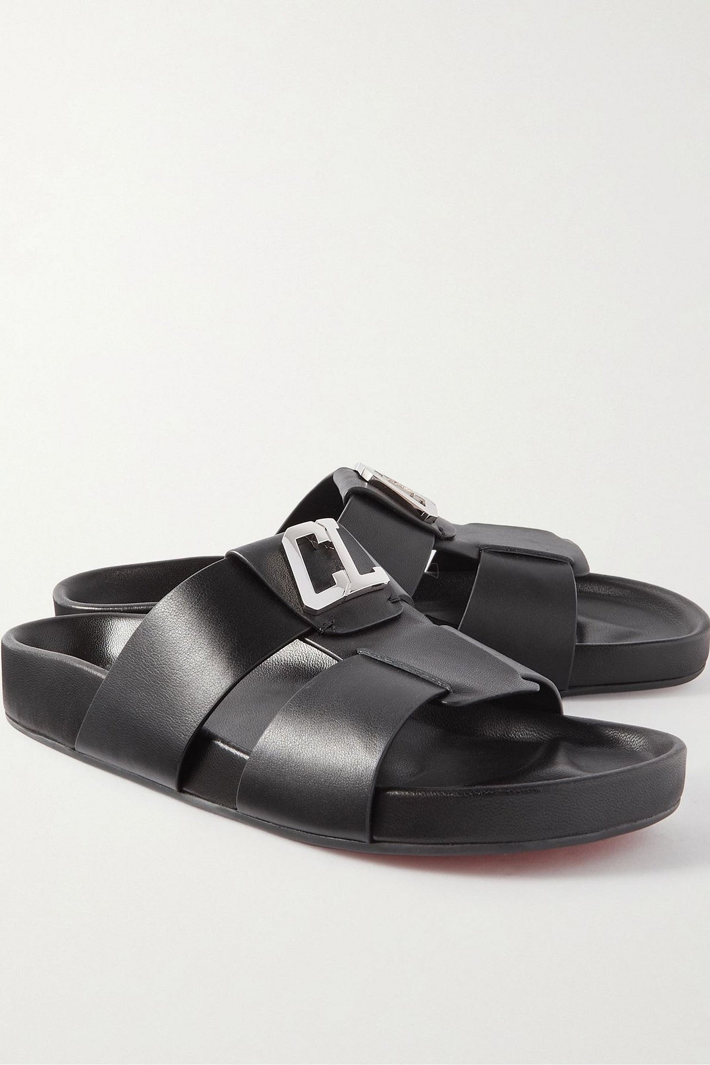 Christian Louboutin Dhabubizz Embellished Leather Mules Black