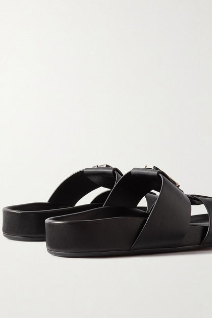 Christian Louboutin Dhabubizz Embellished Leather Mules Black