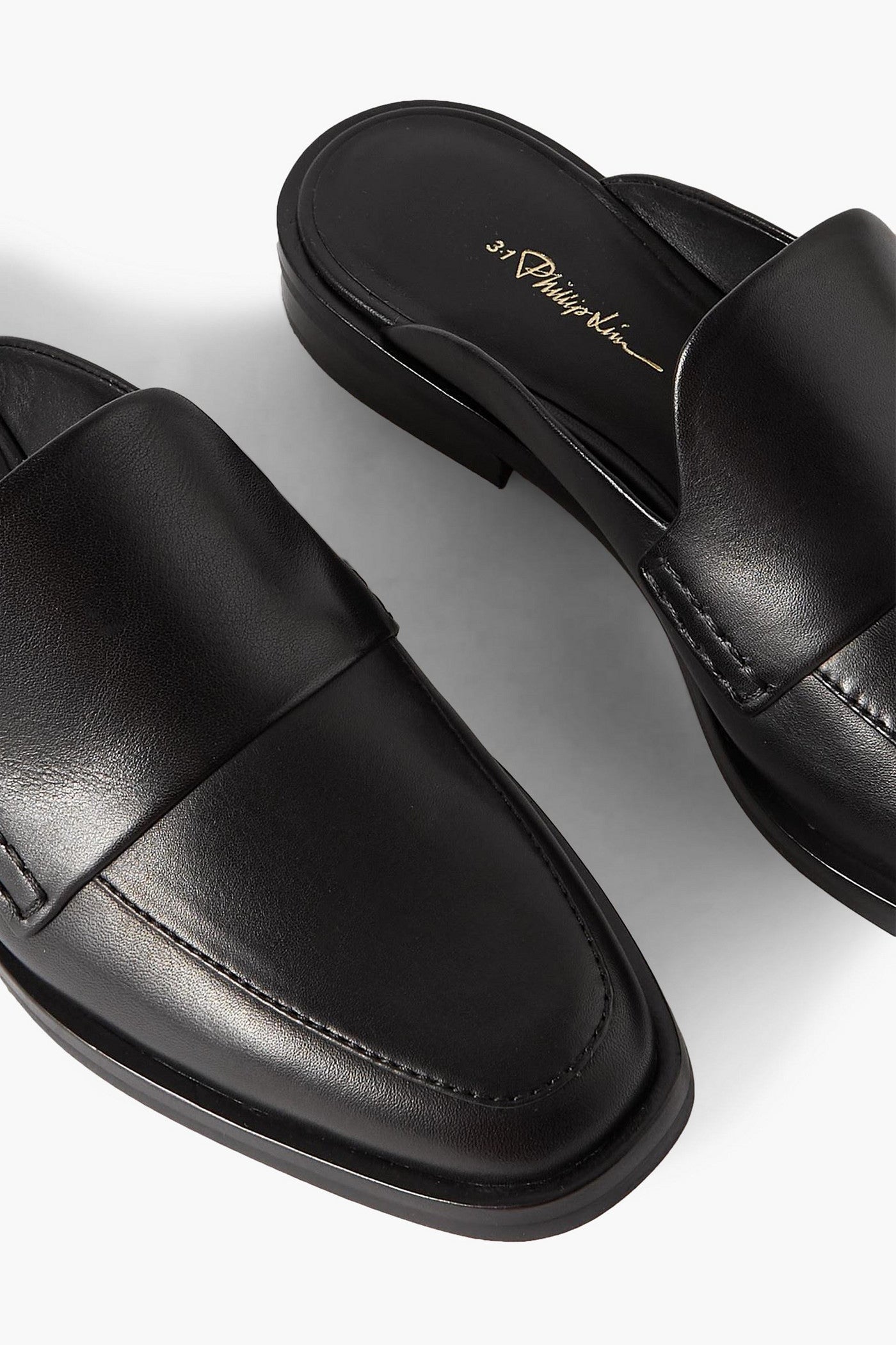3.1 Phillip Lim Alexa Leather Slippers Black Women's