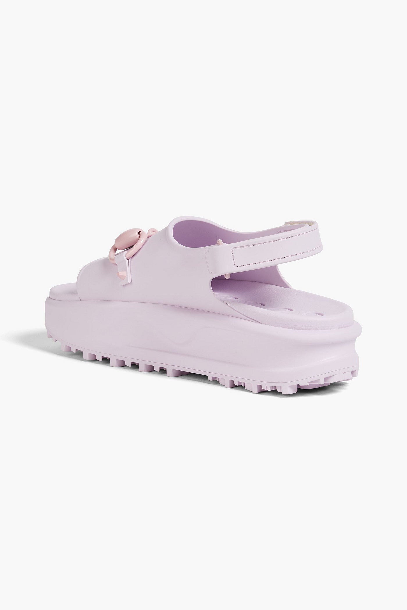 Gucci Embellished Rubber Platform Slingback Sandals Lilac Women's