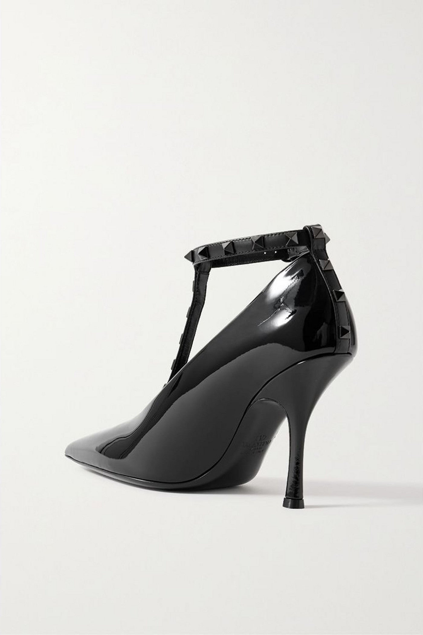 Valentino Garavani Rockstud Patent-Leather Pumps Black Women's