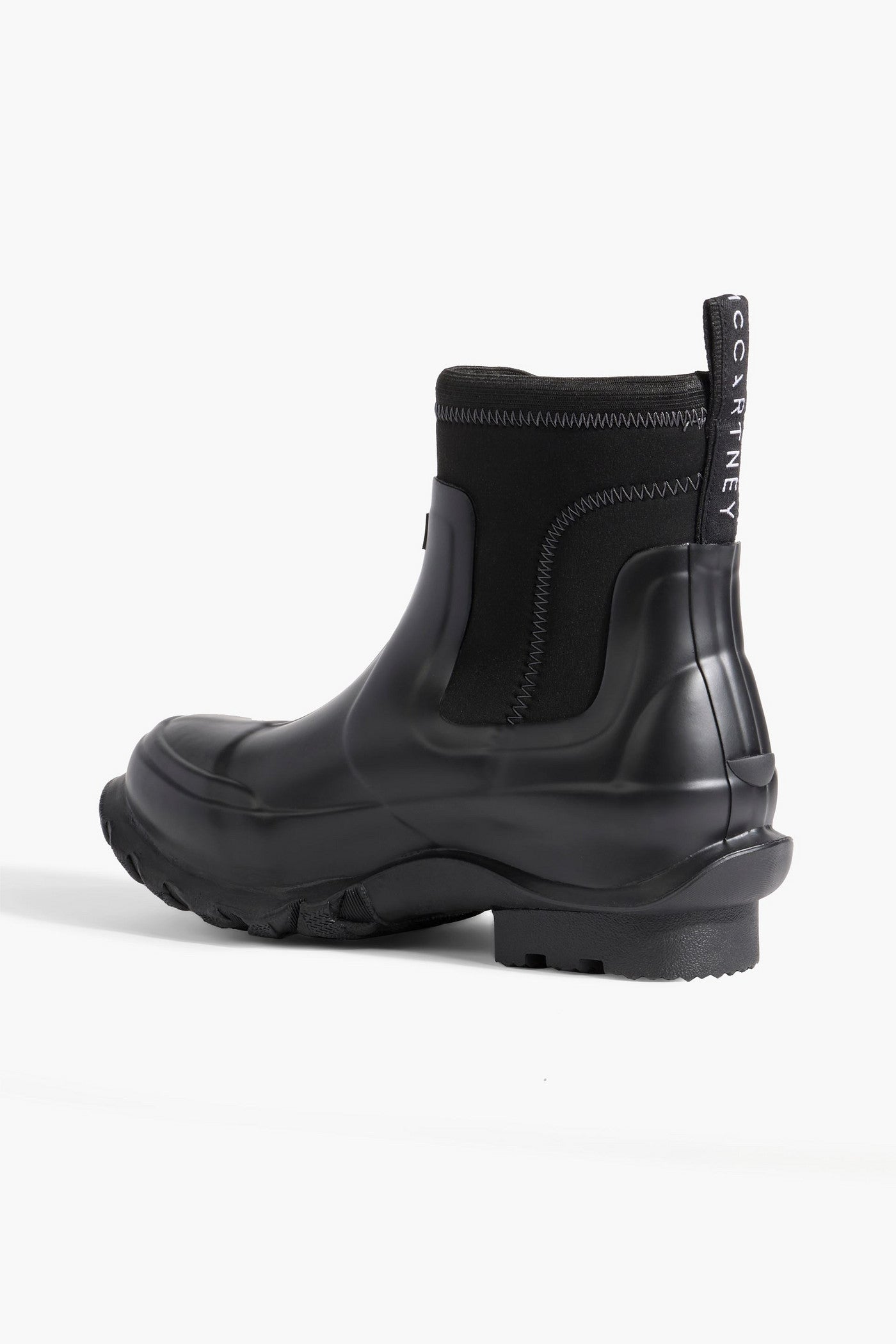 Stella Mccartney + Hunter Rubber And Neoprene Rain Boots Black Women's