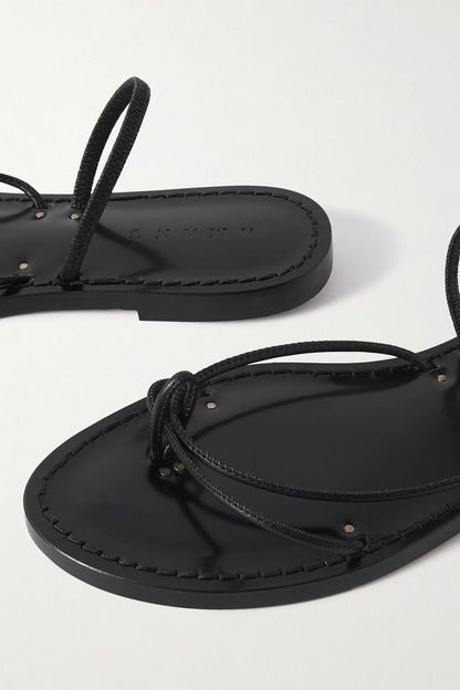 Amanu The Mombasa Leather Sandals Black Women's