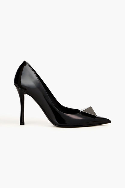 Valentino Garavani One Stud Patent-Leather Pumps Black Women's