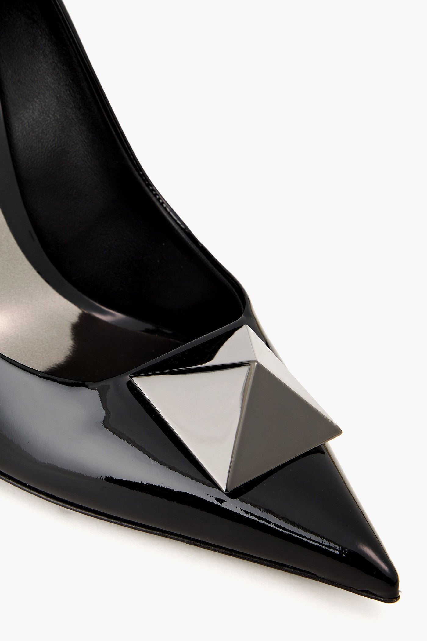 Valentino Garavani One Stud Patent-Leather Pumps Black Women's