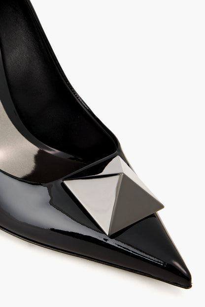 Valentino Garavani One Stud Patent-Leather Pumps Black Women's