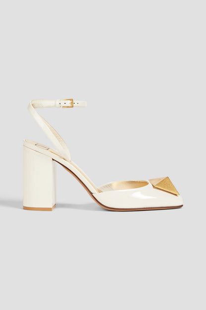 Valentino Garavani One Stud Leather Pumps Ivory Women's