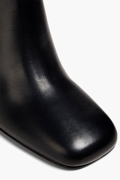 Valentino Garavani Vlogo Leather Knee Boots Black Women's