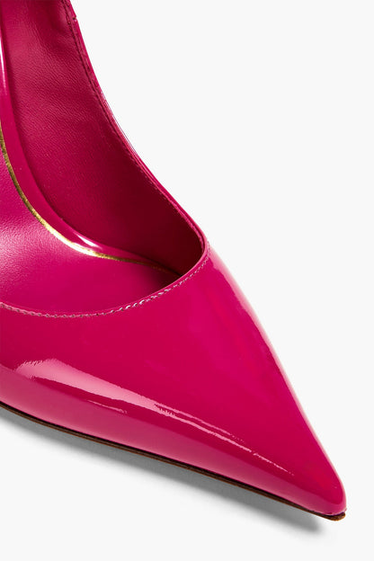 Valentino Garavani Tan-Go 100 Patent-Leather Pumps Magenta Women's