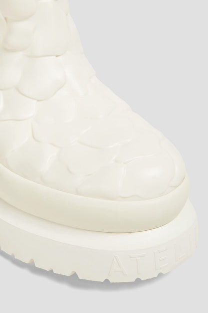 Valentino Garavani Atelier 03 Rose EditionRubber Platform Rain Boots Ivory Women's